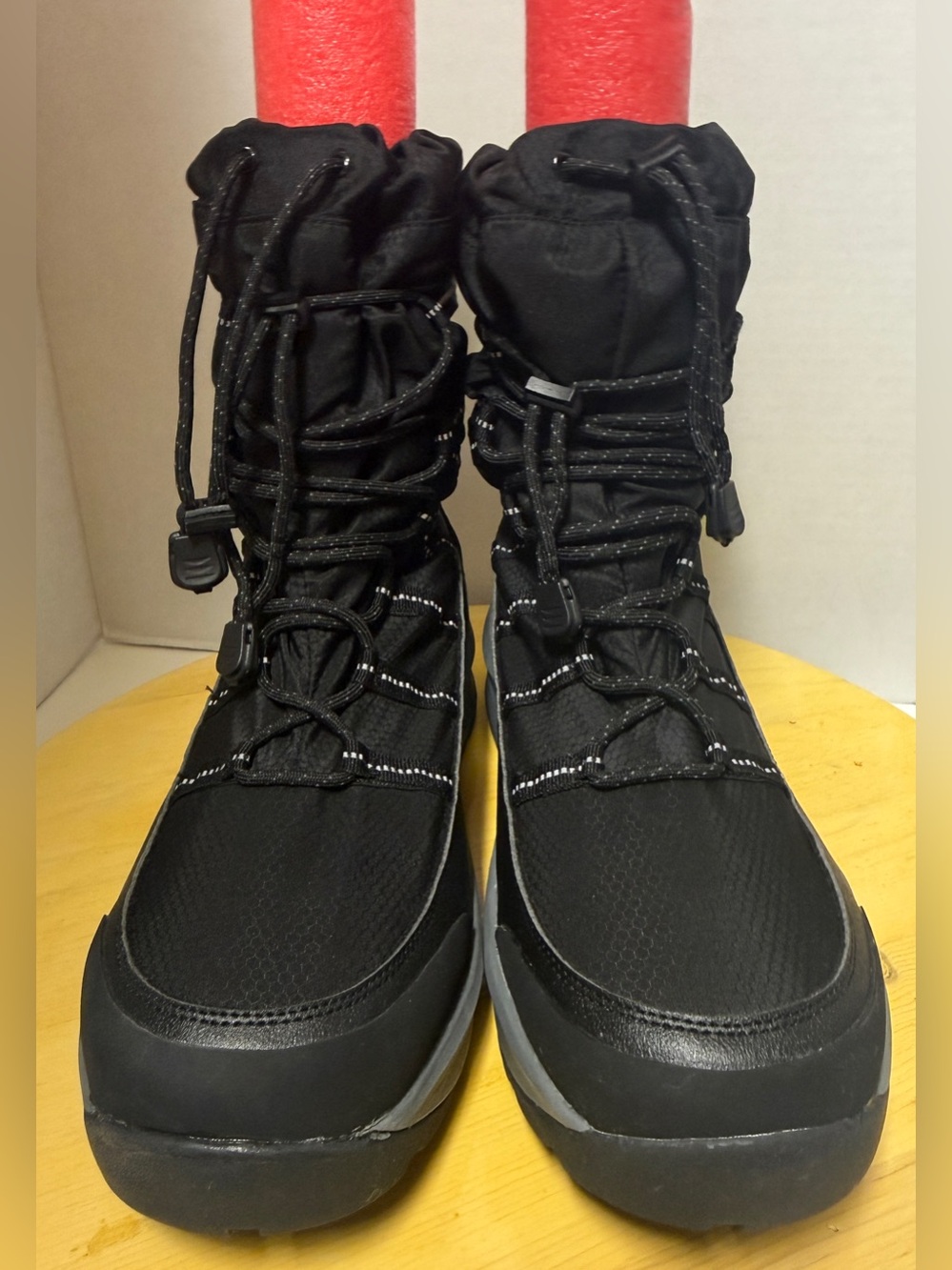Lands’ End Mens Insulated Winter Faux Fur Snow Boots Waterproof Hiking 11.5 D